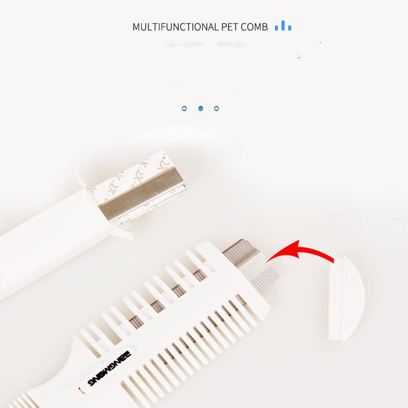 Peine versátil para el cuidado de mascotas: herramienta de depilación y alisado sin esfuerzo