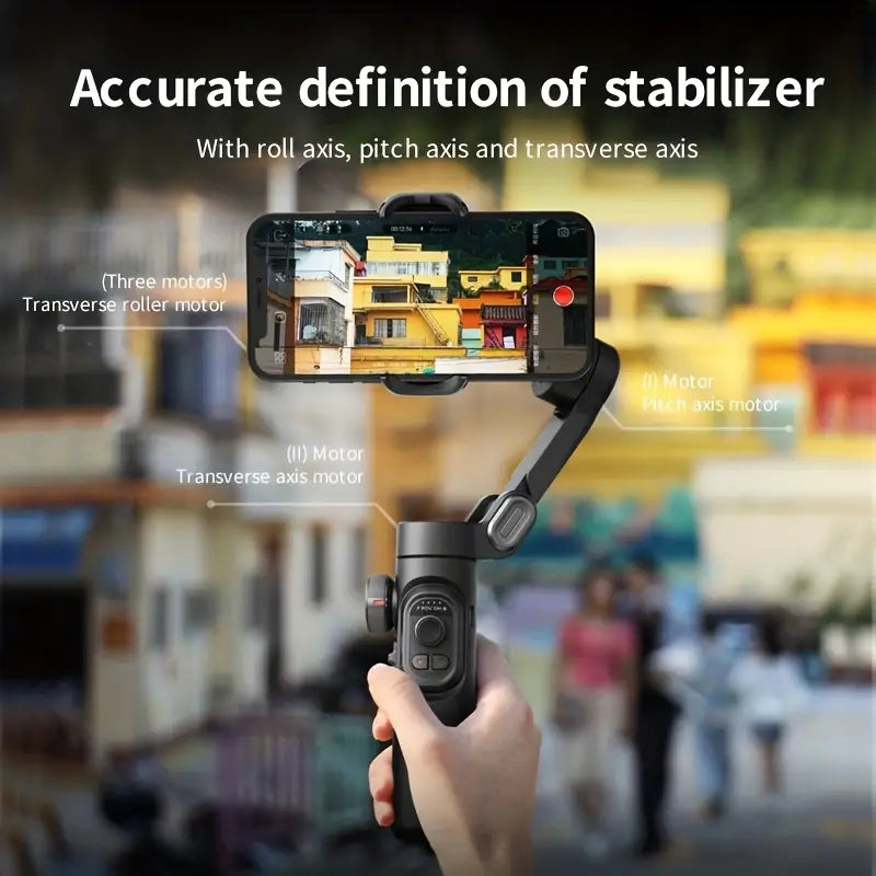 XE 3-Axis Handheld Gimbal Stabilizer - Foldable Smartphone Video Recorder for iPhone & Xiaomi - Perfect for Vlogging