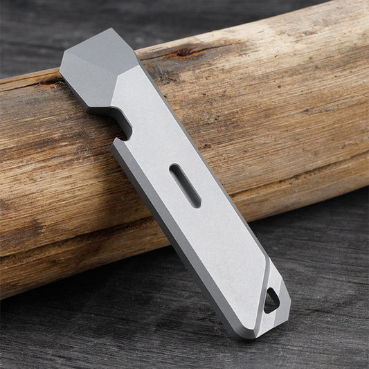 TC4 Titanium Alloy Crowbar Crowbar Mini Outdoor Survival Self-Defense Cool Stick EDC Multi-Function Tool Bottle Opener