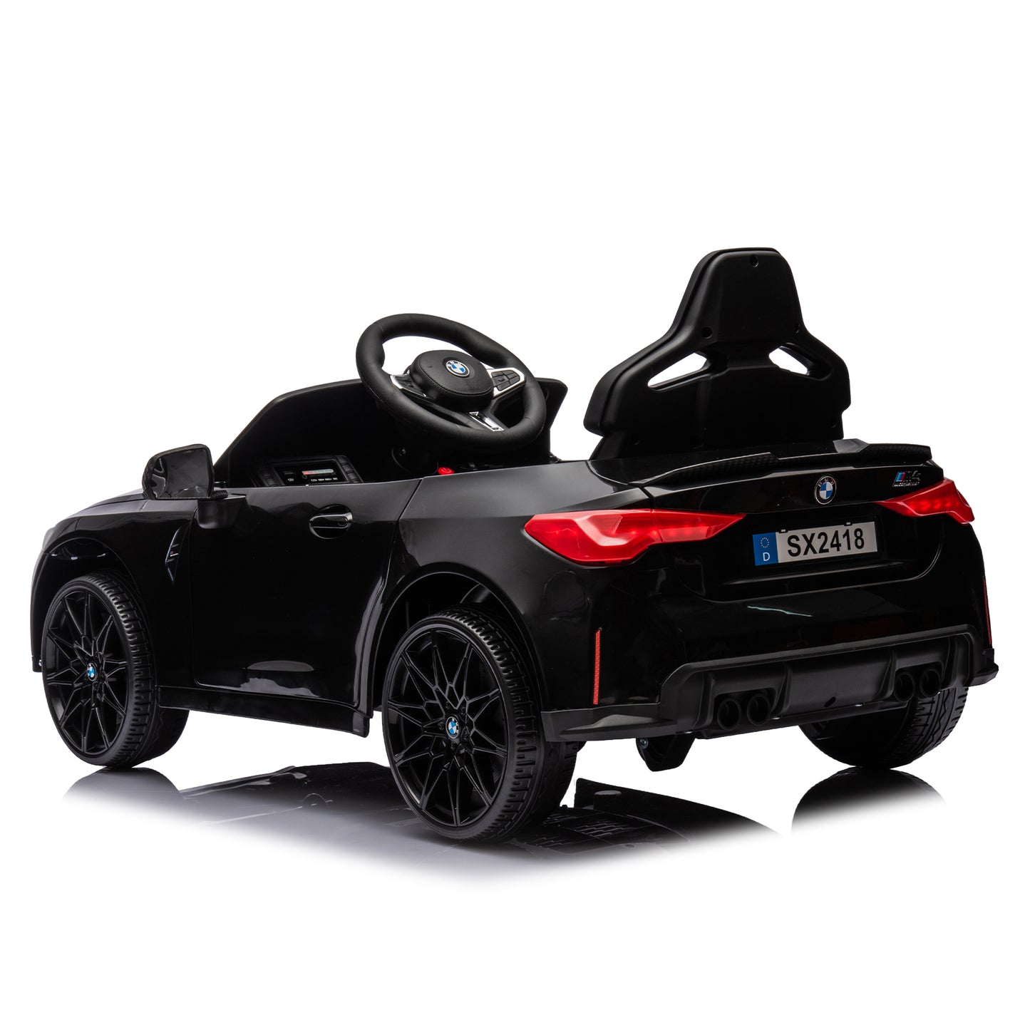 Black BMW M4 12v Kids ride on toy car 2.4G W/Parents Remote Control Three speed adjustable