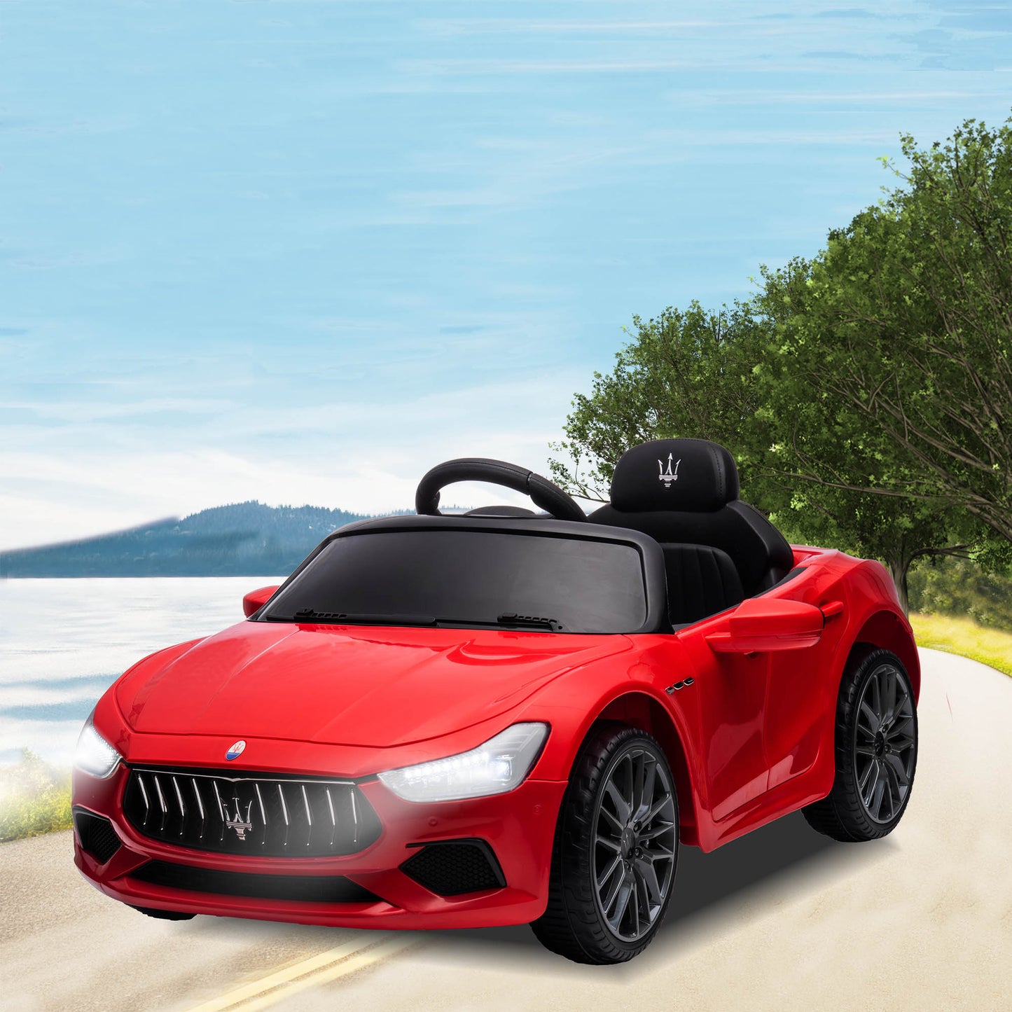 Maserati 12V Ride-On Car: Rechargeable Battery-Powered Electric Vehicle