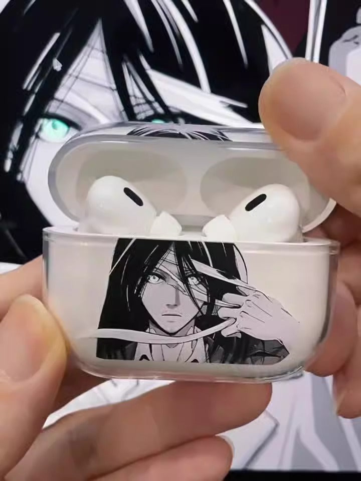 Funda protectora Attack on Titan Eren AirPods Pro 2 - Juego de auriculares Bluetooth Apple 3 - Temática de animación para adultos