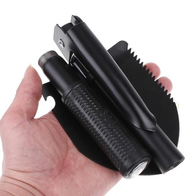 Compact Tactical Folding Shovel - All-in-One Survival & Outdoor Utility Tool