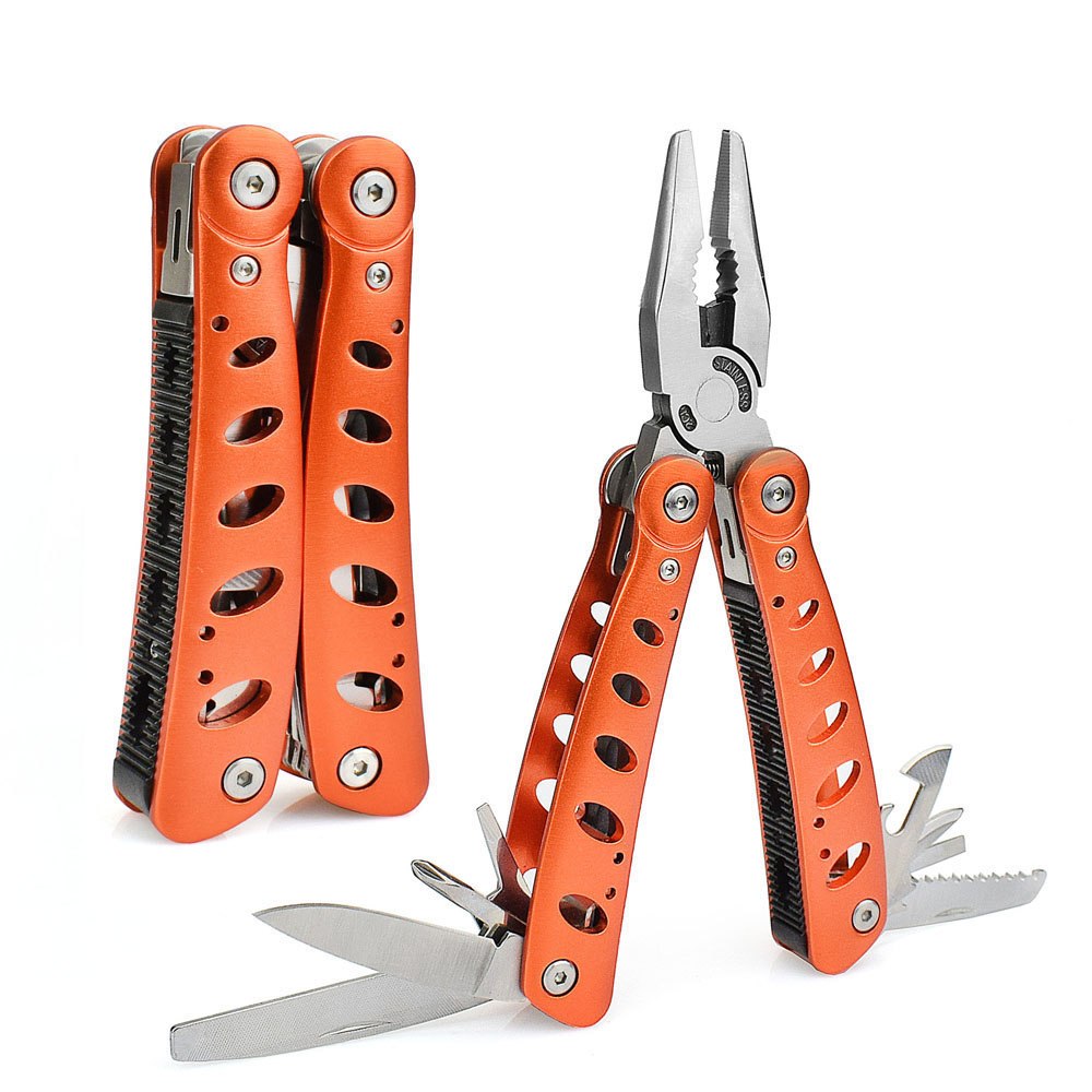 NEWACALOX All-in-One Pliers - Pocket-Sized Multi-Tool with Screwdriver & Survival Knife