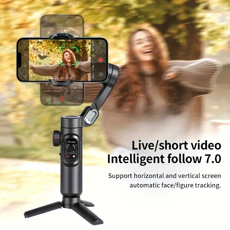 XE 3-Axis Handheld Gimbal Stabilizer - Foldable Smartphone Video Recorder for iPhone & Xiaomi - Perfect for Vlogging