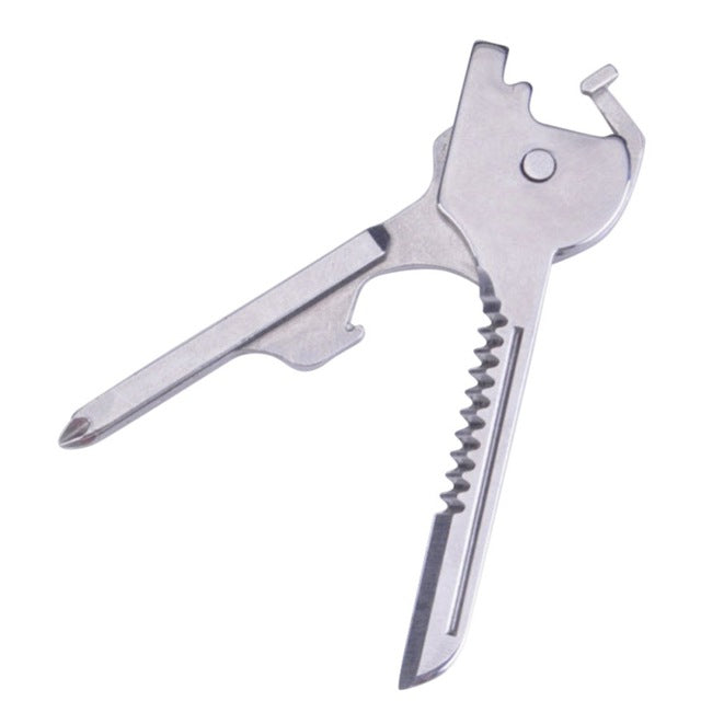 6-in-1 Stainless Steel EDC Multi-Tool Keychain