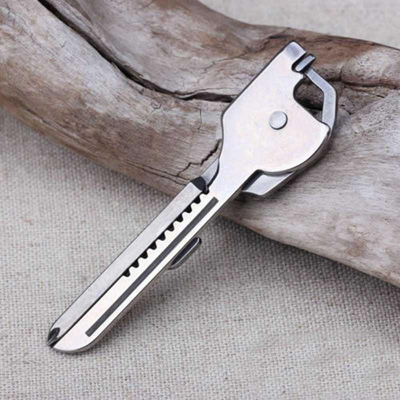 6-in-1 Stainless Steel EDC Multi-Tool Keychain