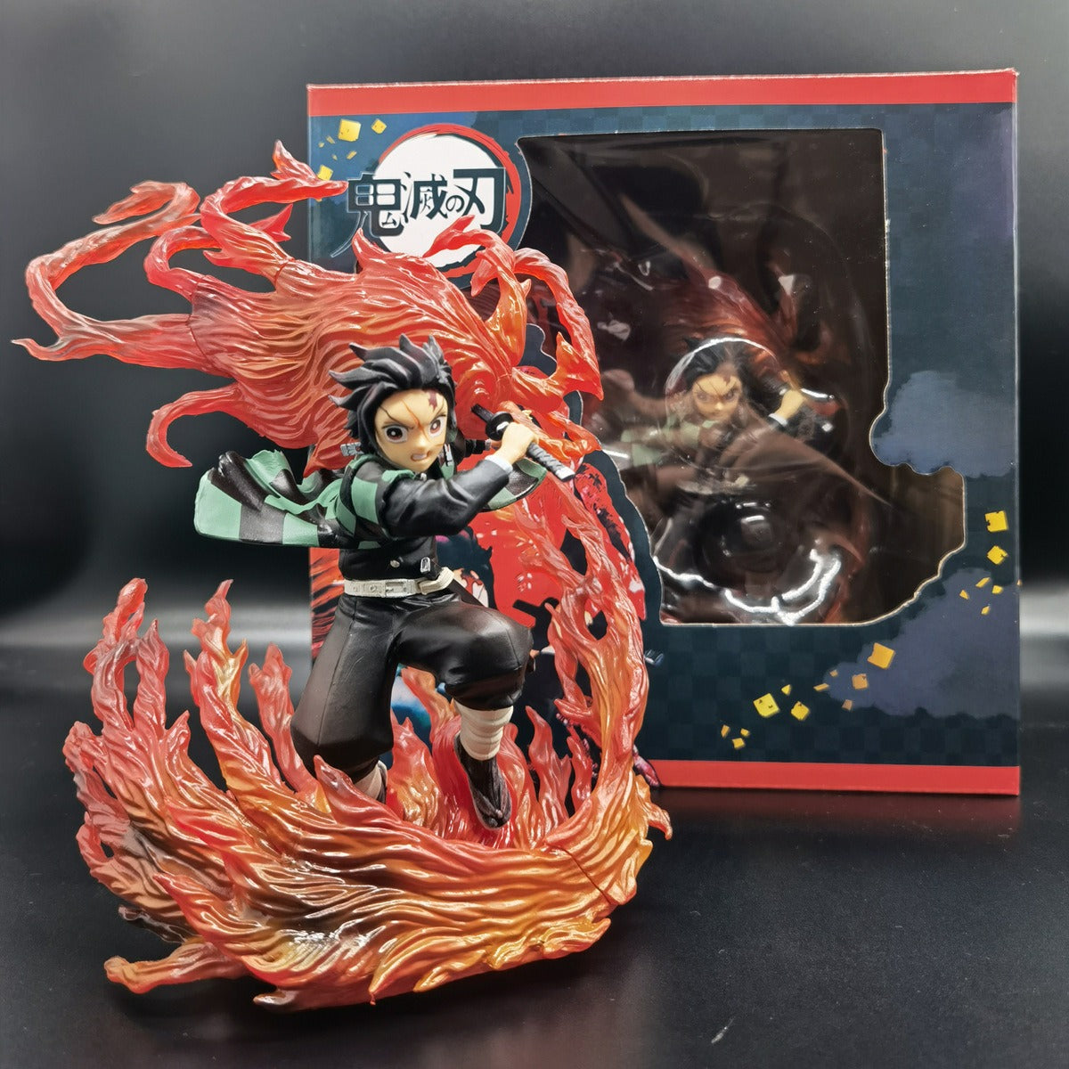 FiguartsZeroFZ Ghost Slayer Blade Carbón Hecho a Mano Jilang Fire God Modelo Musical Decoración - Edición de Alta Calidad