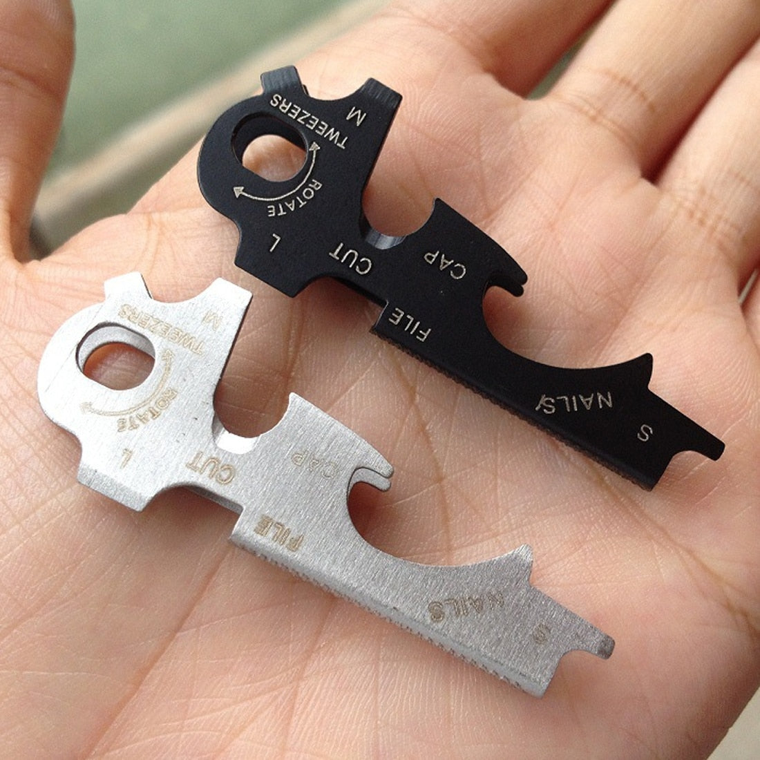 8-in-1 Stainless Steel EDC Multi-Tool Keychain for Outdoor Survival