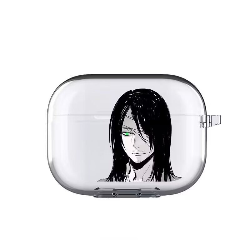 Funda protectora Attack on Titan Eren AirPods Pro 2 - Juego de auriculares Bluetooth Apple 3 - Temática de animación para adultos