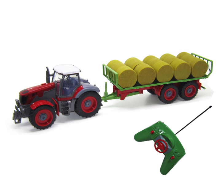 1:28 Scale Farmer Tractor RC Car - 2.7MHz Remote Control Dump Truck Perfect for Kids’ Birthday Gifts