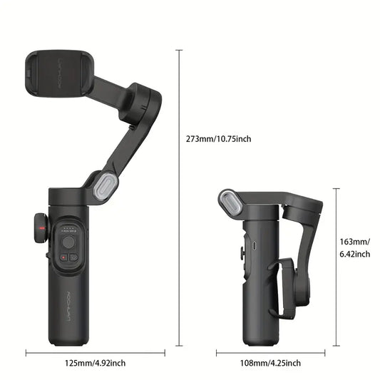 XE 3-Axis Handheld Gimbal Stabilizer - Foldable Smartphone Video Recorder for iPhone & Xiaomi - Perfect for Vlogging