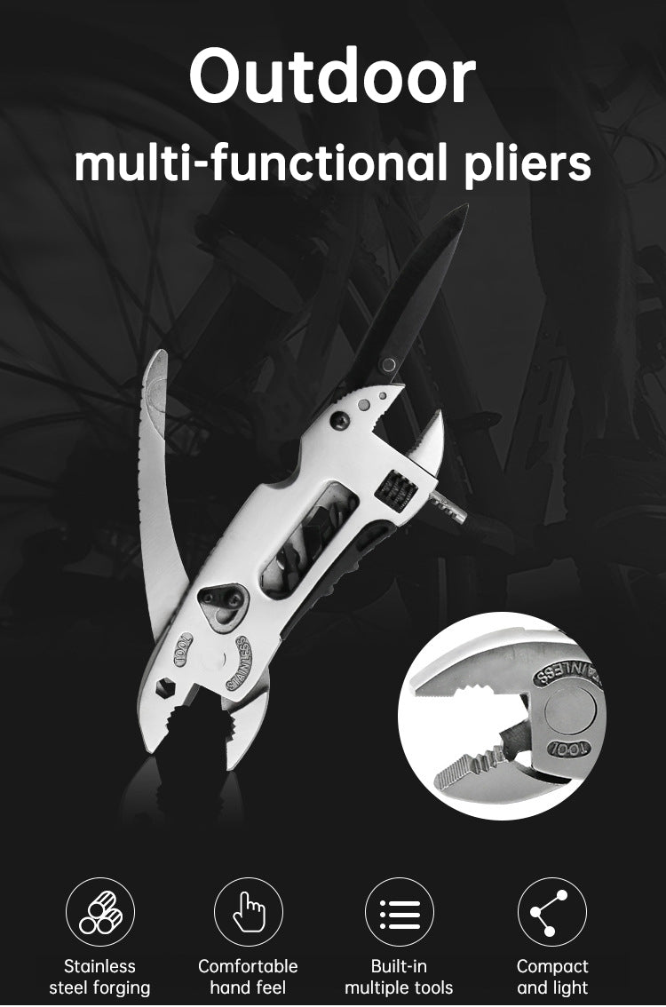 Outdoor Camping Multi-Purpose Tool: Pliers and Wrench Combination