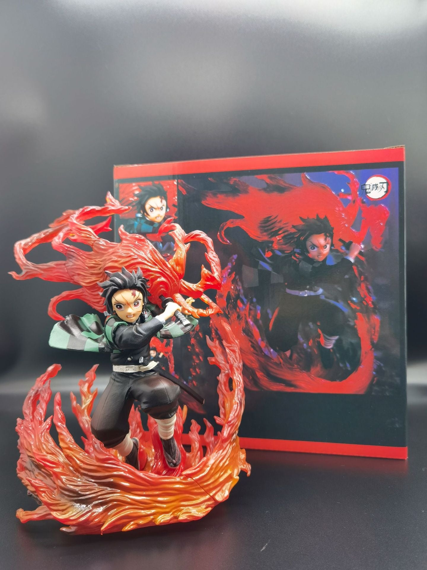 FiguartsZeroFZ Ghost Slayer Blade Carbón Hecho a Mano Jilang Fire God Modelo Musical Decoración - Edición de Alta Calidad